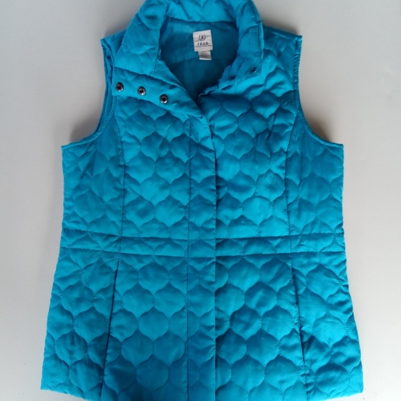 Izod Jackets & Blazers - Izod Teal Quilted Puffer Jacket Vest S/P Petite